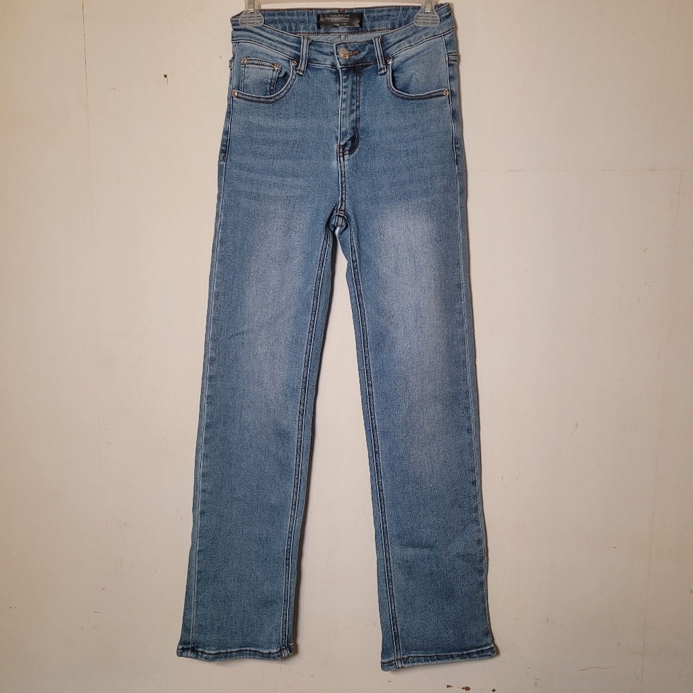Monkey Ride Classic Blue Denim Jeans Straight Leg Size 5/27